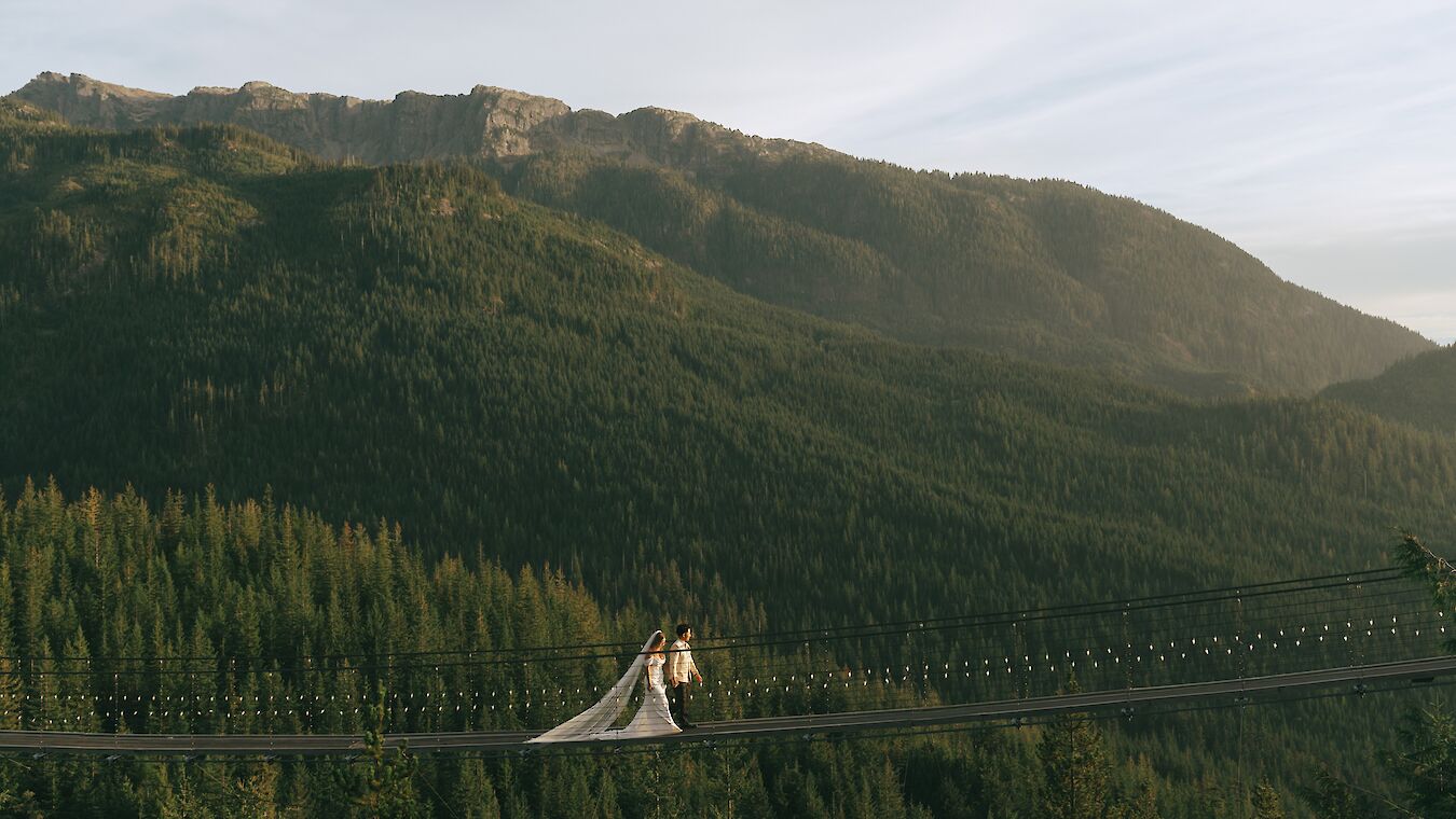 Ceremony on the Spirit Trail Platform over looking the Howe Sound