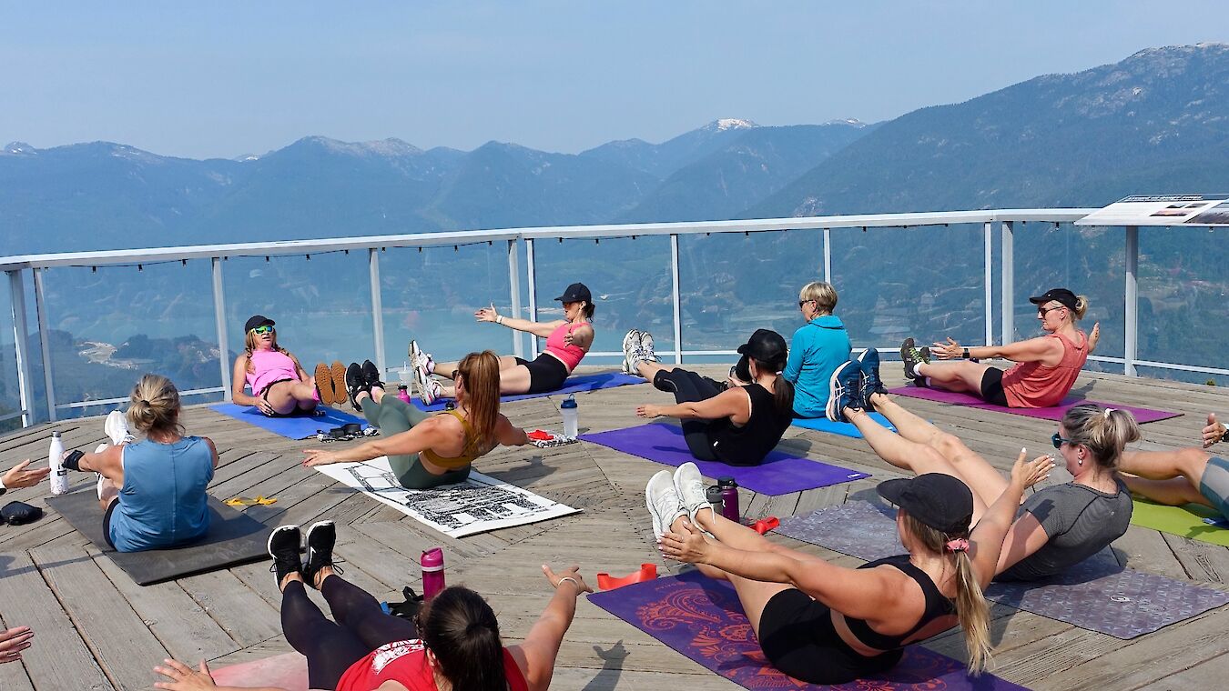 Pilates at the Summit all Summer long at Sea to Sky Gondola