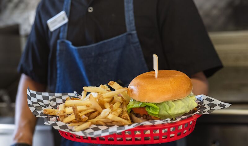 Family Fun Night at the Sea to Sky Gondola Backyard Plaza all Summer with free burger and fries for kids under 14 years old. Served from the staff at Backyard Burgers
