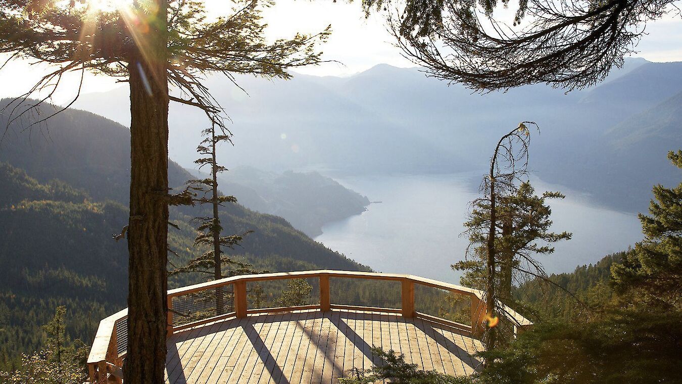 A view of howe sound from the spirit deck