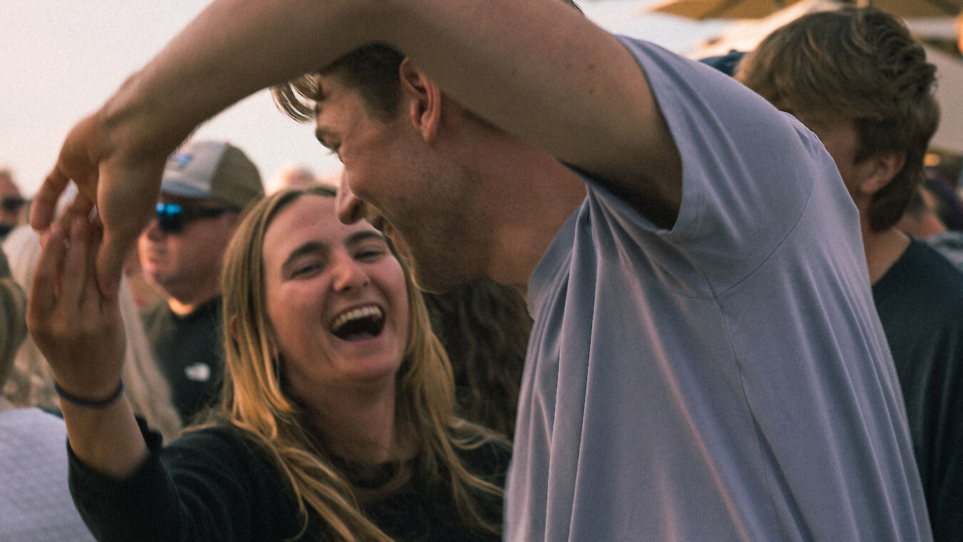 Woman and Man dancing at Sea to Sky Gondola Mountain Music Event