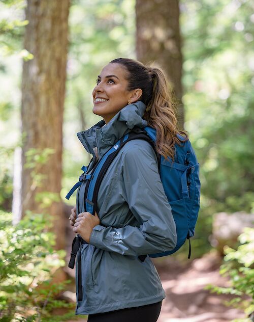 a girl on the trail