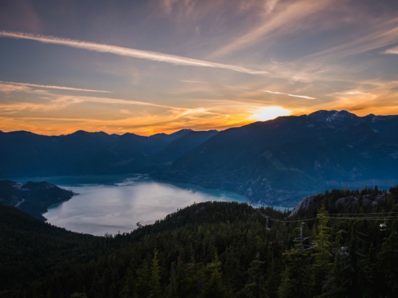 Sea to sky gondola squamish sunset