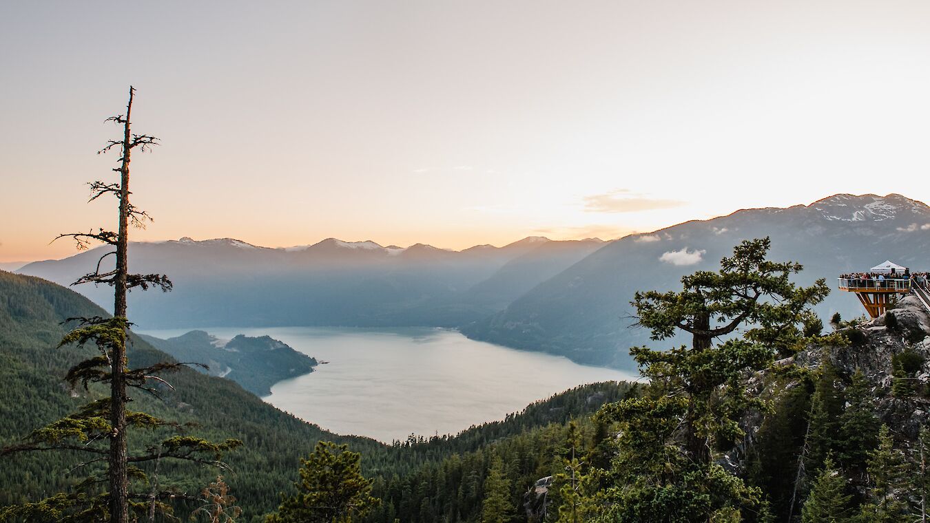 Sea to Sky Gondola, Howe Sound, Summit, Aerial View