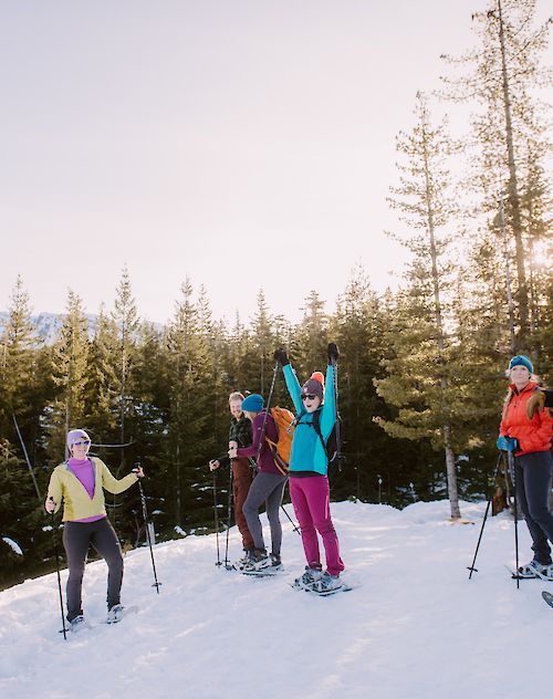 sun and snowshoe